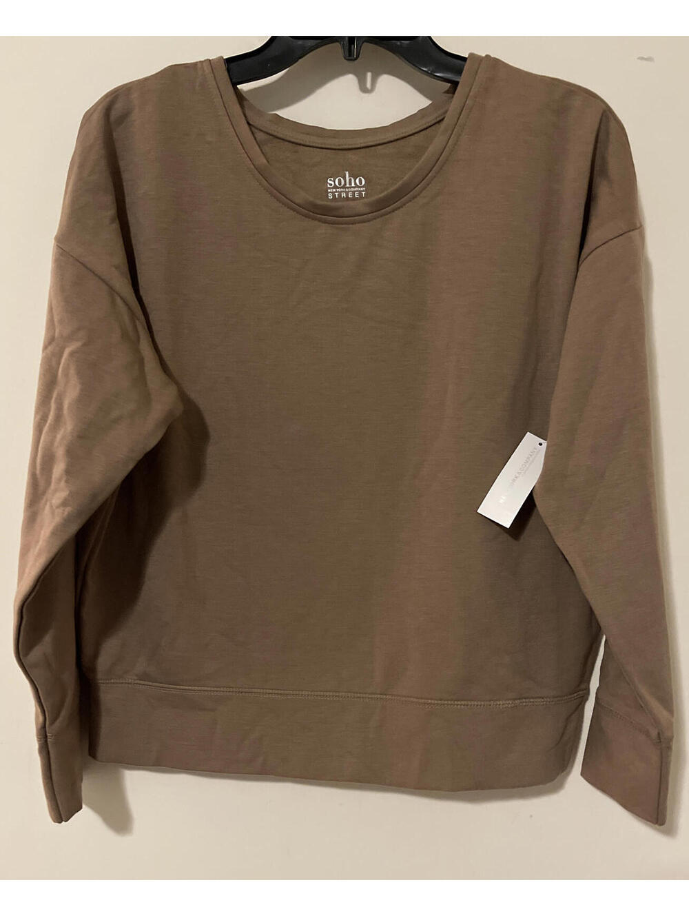 NYC Soho, Women’s, Small, Brown, Super Soft, Pullover, Sweatshirt NWT! M1029